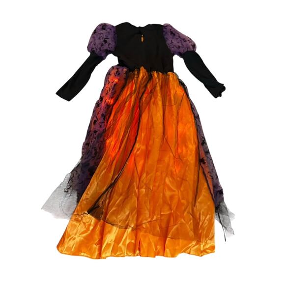 Poshetion Orange Black & Purple Light Up Witches Costume Size Kids/Youth Medium - Picture 2 of 7